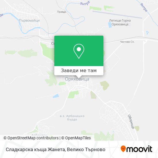 Сладкарска къща Жанета карта
