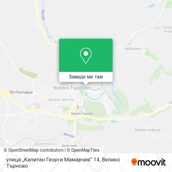 улица „Капитан Георги Мамарчев“ 14 карта