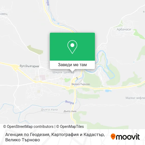 Агенция по Геодезия, Картография и Кадастър карта
