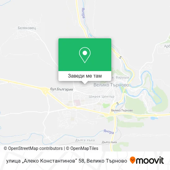 улица „Алеко Константинов“ 58 карта