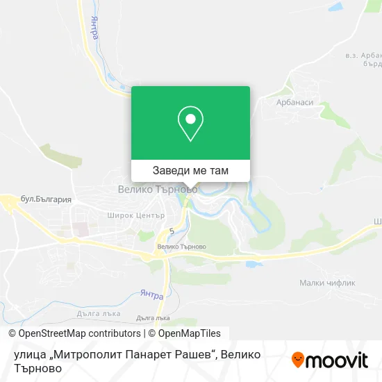 улица „Митрополит Панарет Рашев“ карта