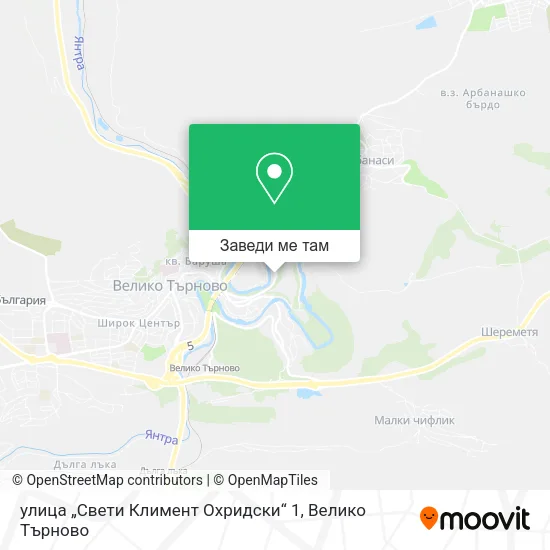 улица „Свети Климент Охридски“ 1 карта
