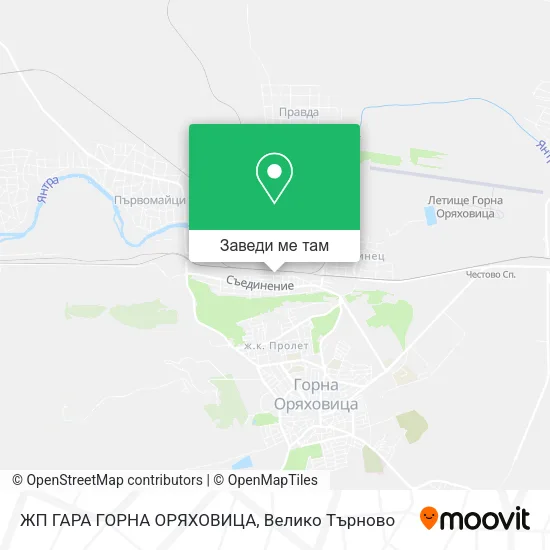 ЖП ГАРА ГОРНА ОРЯХОВИЦА карта