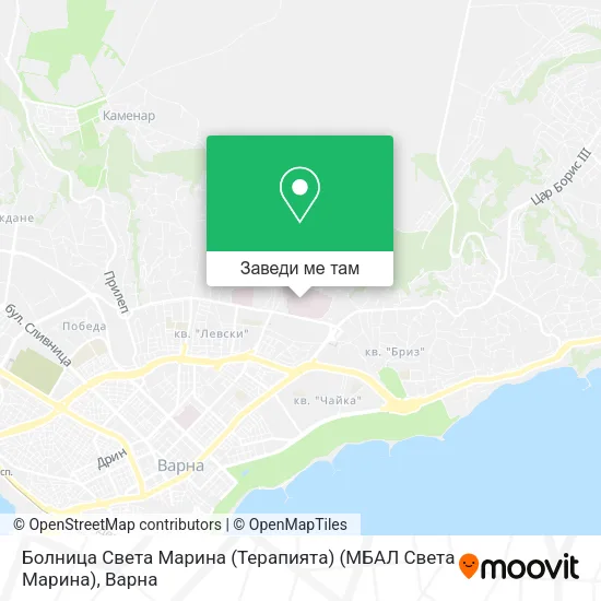 Болница Света Марина (Терапията) (МБАЛ Света Марина) карта