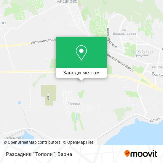 Разсадник ""Тополи"" карта