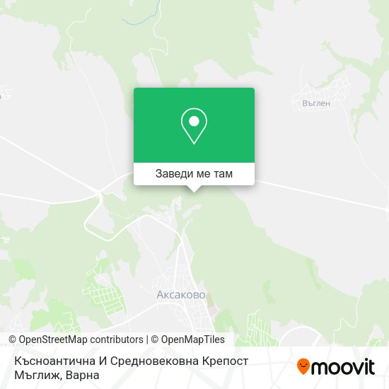 Късноантична И Средновековна Крепост Мъглиж карта