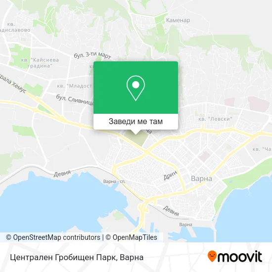 Централен Гробищен Парк карта