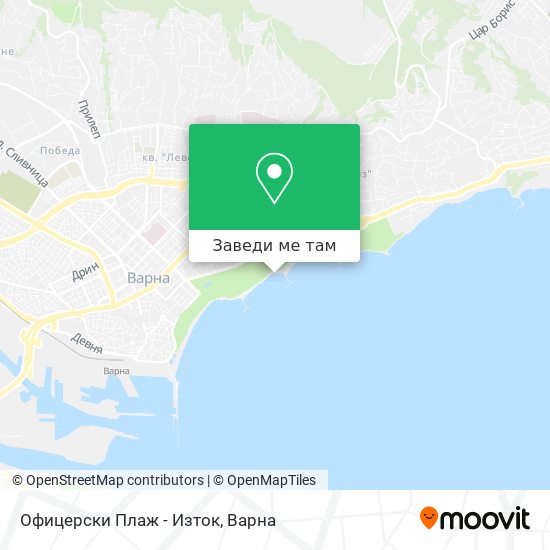 Офицерски Плаж - Изток карта