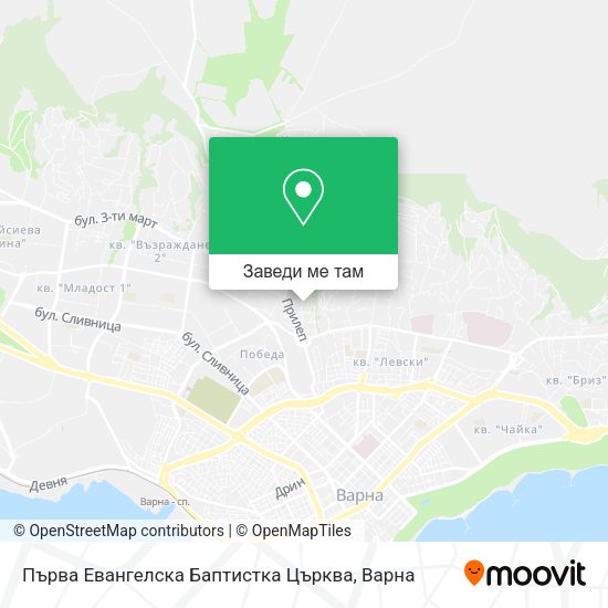 Първа Евангелска Баптистка Църква карта