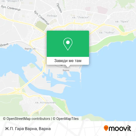 Ж.П. Гара Варна карта