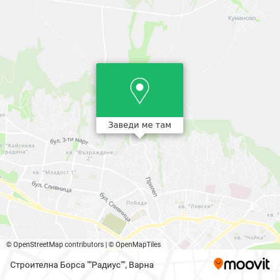 Строителна Борса ""Радиус"" карта