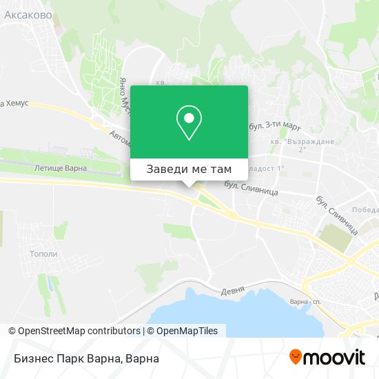 Бизнес Парк Варна карта