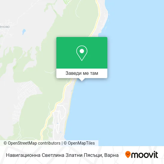 Навигационна Светлина Златни Пясъци карта