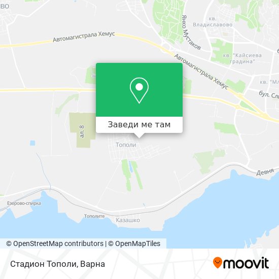 Стадион Тополи карта