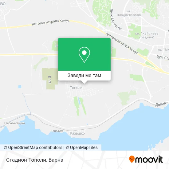 Стадион Тополи карта