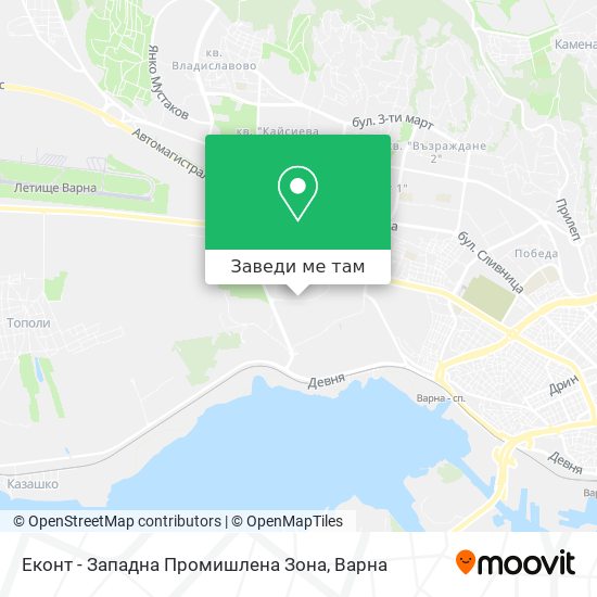 Еконт - Западна Промишлена Зона карта
