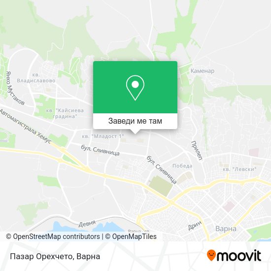 Пазар Орехчето карта