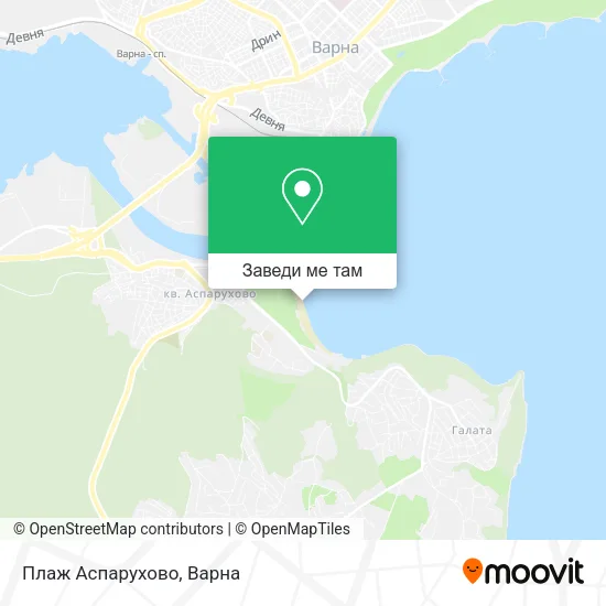 Плаж Аспарухово карта