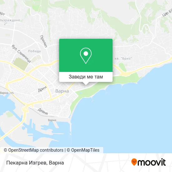 Пекарна Изгрев карта