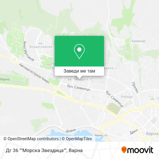 Дг 36 ""Морска Звездица"" карта