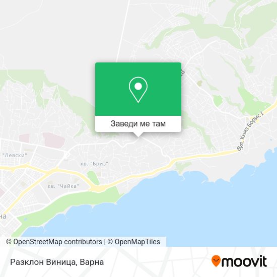Разклон Виница карта