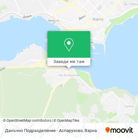 Данъчно Подразделение - Аспарухово карта