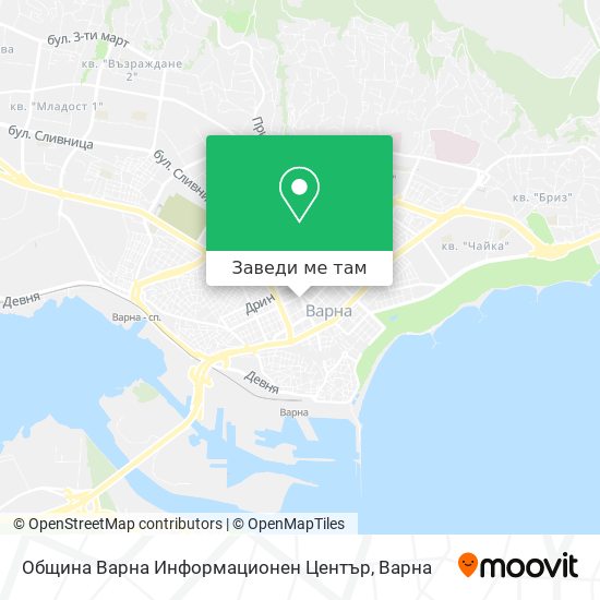 Община Варна Информационен Център карта