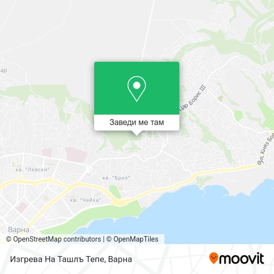 Изгрева На Ташлъ Тепе карта