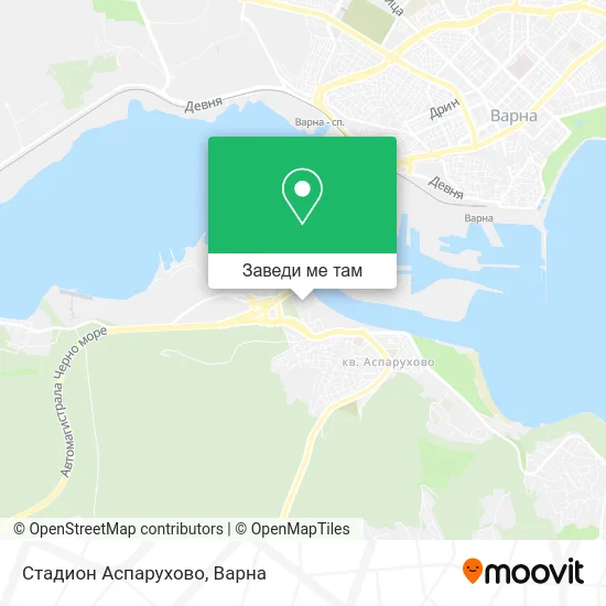 Стадион Аспарухово карта