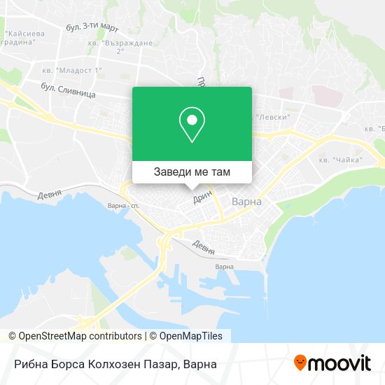Рибна Борса Колхозен Пазар карта