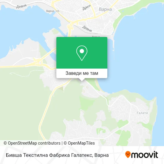 Бивша Текстилна Фабрика Галатекс карта