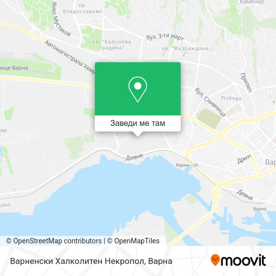 Варненски Халколитен Некропол карта