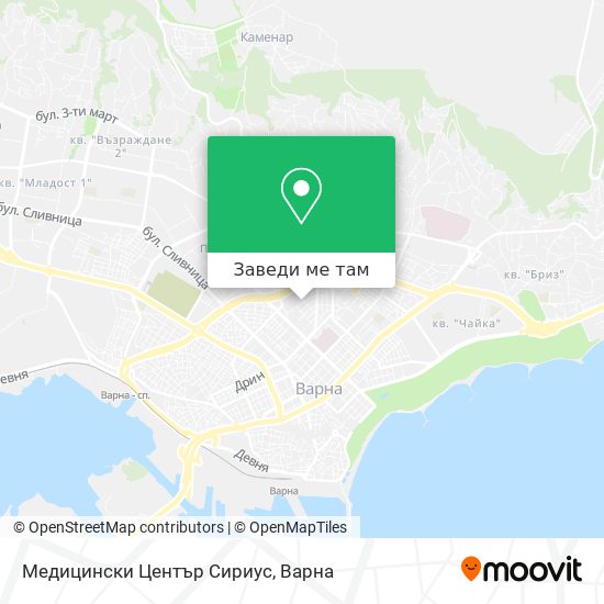 Медицински Център Сириус карта