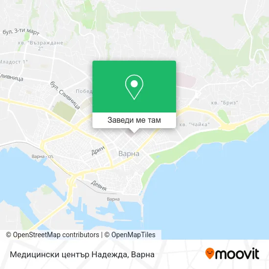 Медицински център Надежда карта