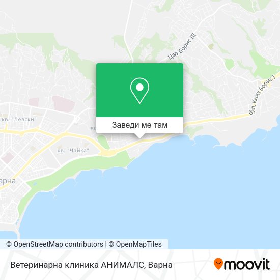 Ветеринарна клиника АНИМАЛС карта
