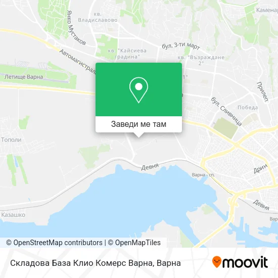 Складова База Клио Комерс Варна карта
