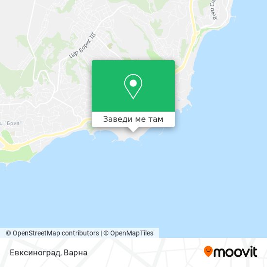 Евксиноград карта