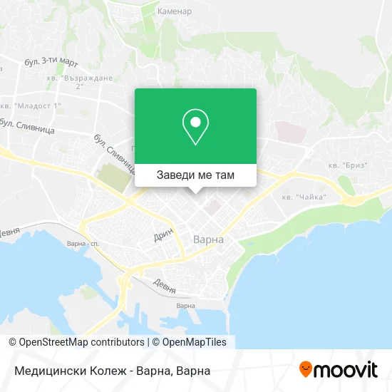 Медицински Колеж - Варна карта