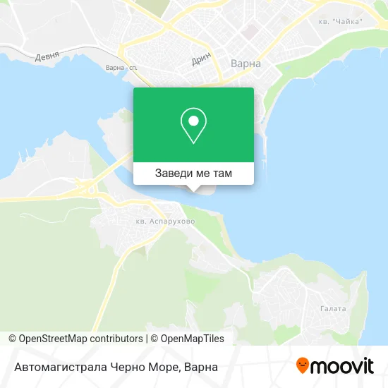 Автомагистрала Черно Море карта