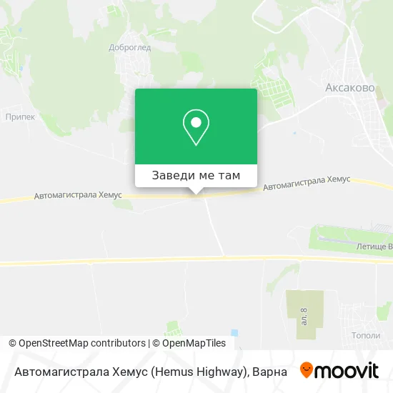 Автомагистрала Хемус (Hemus Highway) карта