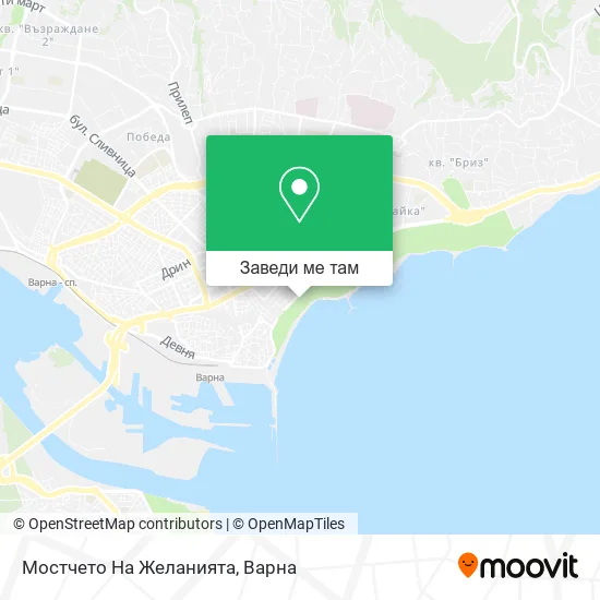 Мостчето  На Желанията карта