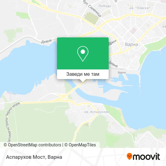 Аспарухов Мост карта