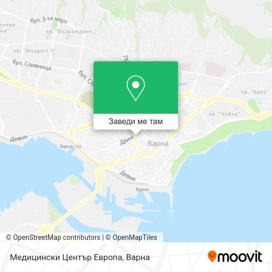 Медицински Център Европа карта