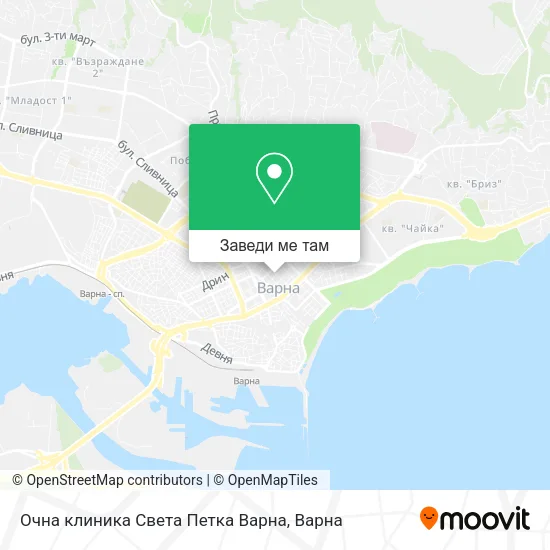 Очна клиника  Света Петка  Варна карта