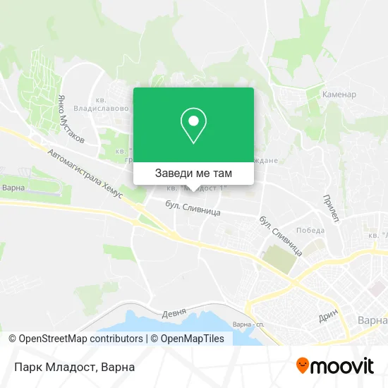 Парк Младост карта