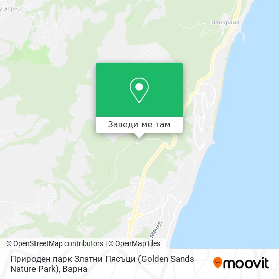 Природен парк Златни Пясъци (Golden Sands Nature Park) карта