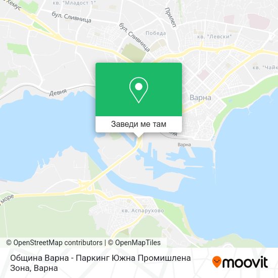 Община Варна - Паркинг Южна Промишлена Зона карта