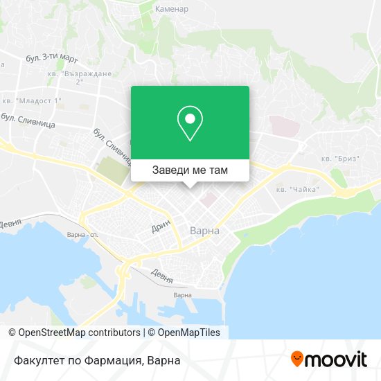 Факултет по Фармация карта