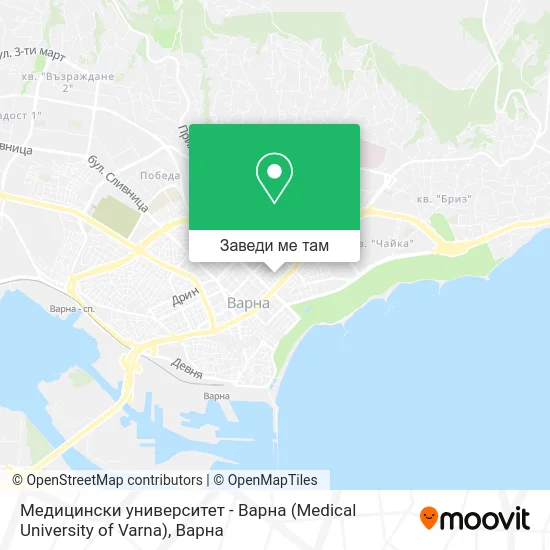 Медицински университет - Варна (Medical University of Varna) карта