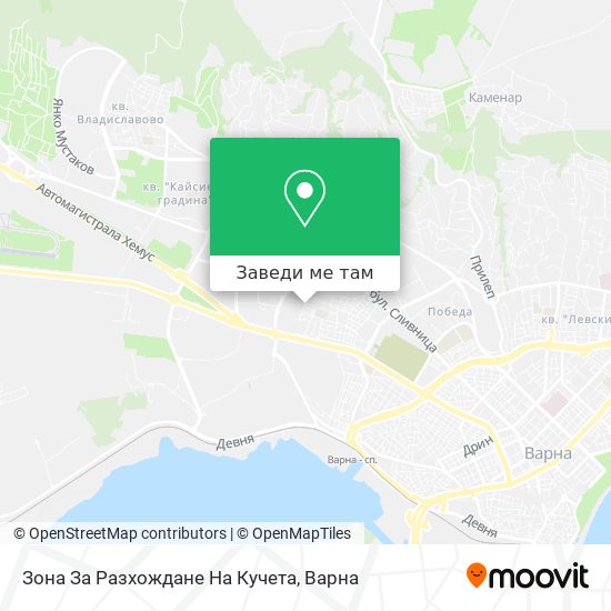 Зона За Разхождане На Кучета карта